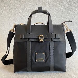 henri bendel black 3 way convertible backpack